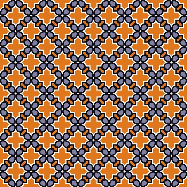 Tekstur dan templat pola tanpa jahitan multi warna Desain grafis ornamen berwarna-warni multiwarna Ornamen mosaik berwarna Ilustrasi vektor