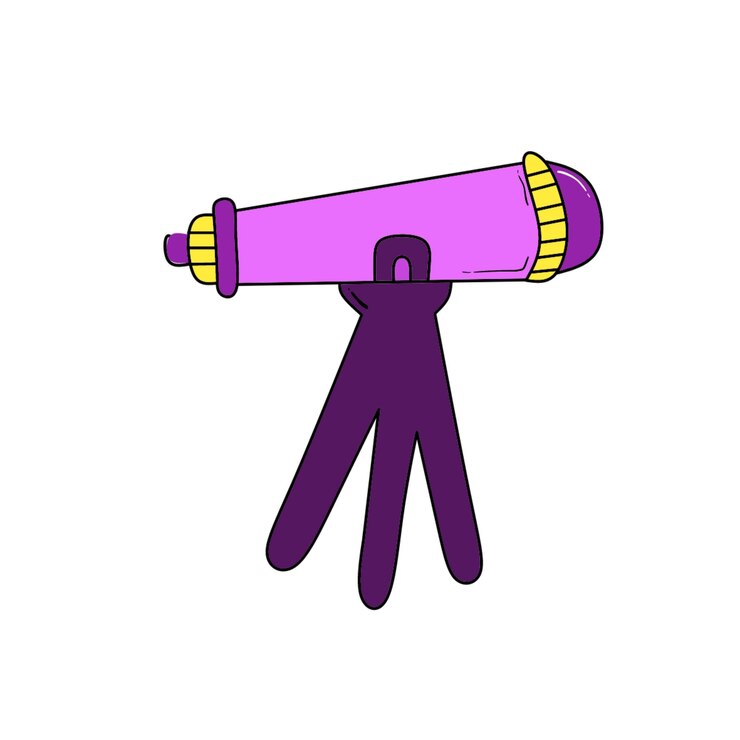 Vector telescope clipart