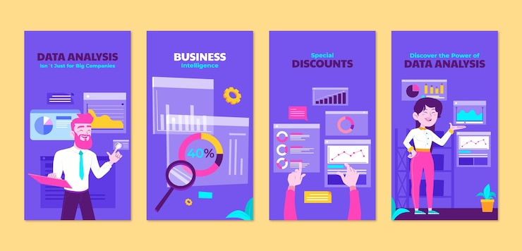 Vector templat analisis data digambar tangan