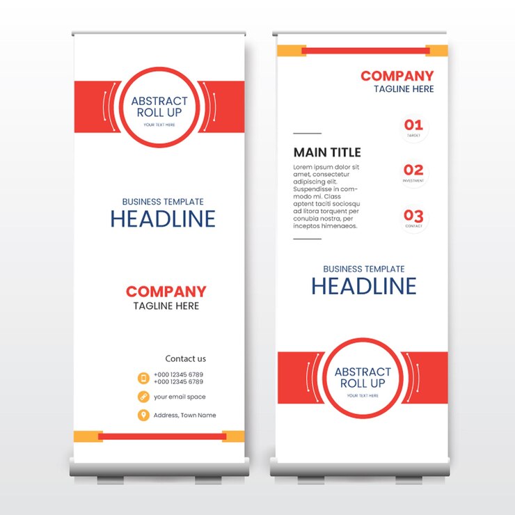 Vector templat banner rollup