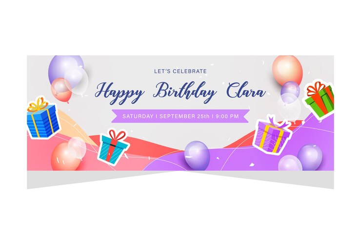Vector templat banner untuk selamat ulang tahun