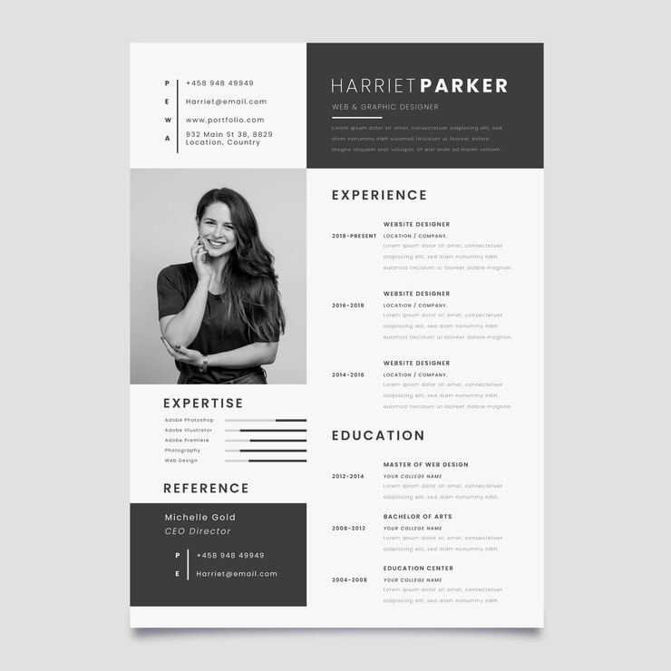 Vector templat cv minimalis