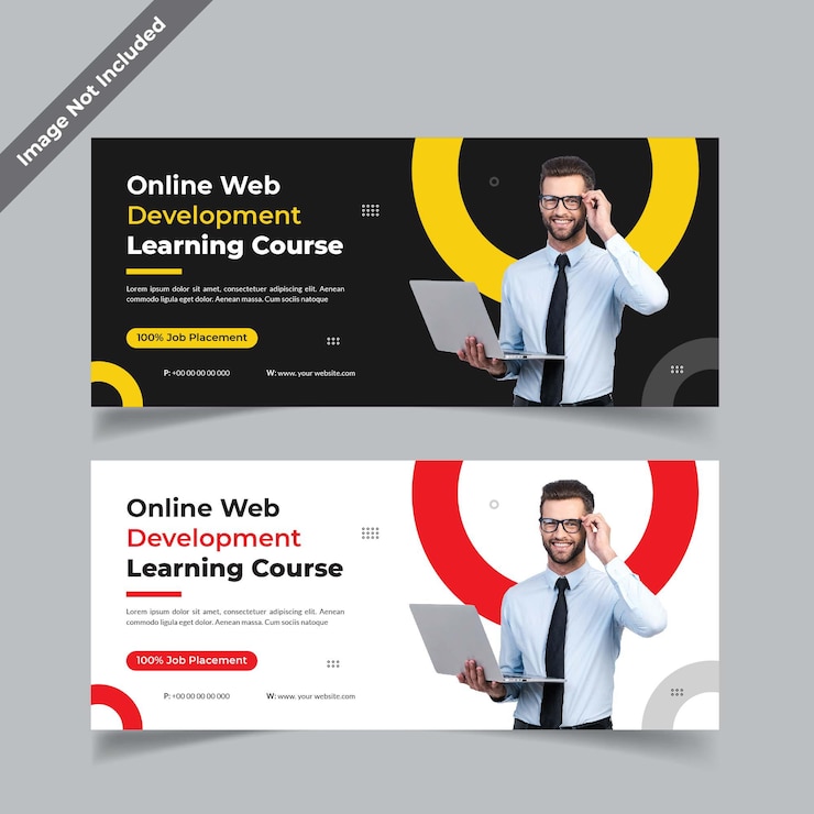 Vector templat desain banner bisnis online