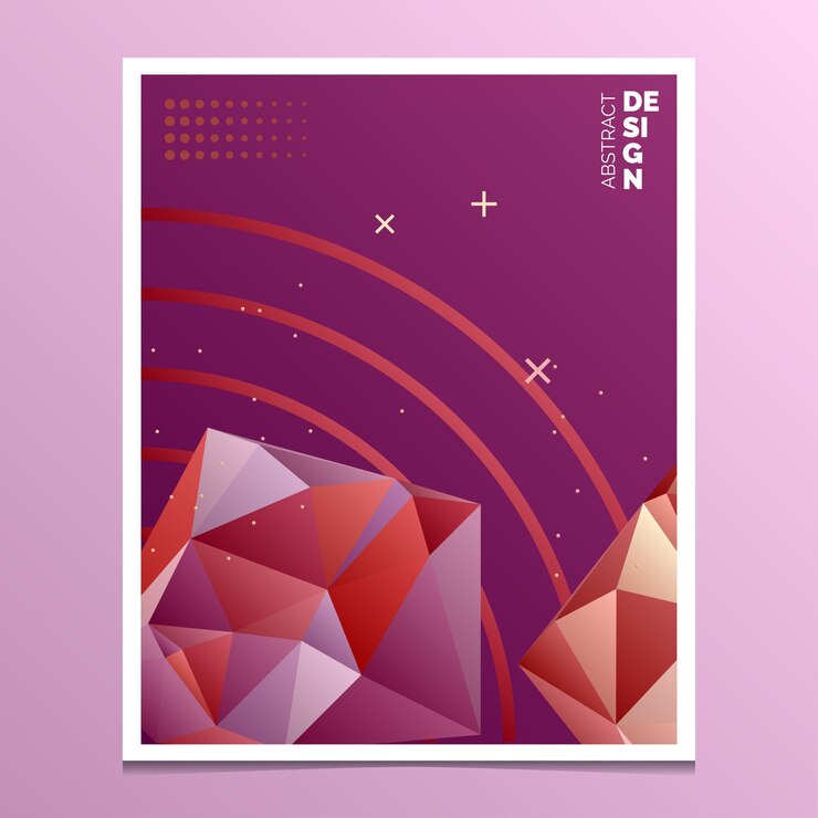 Vector templat desain brosur selebaran latar belakang modern abstrak segitiga geometris aplikasi teknologi seluler dan konsep infografis layanan online
