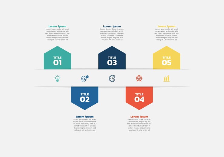Vector templat desain infografis vektor informasi pemasaran