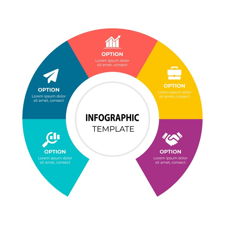 Templat desain infografis