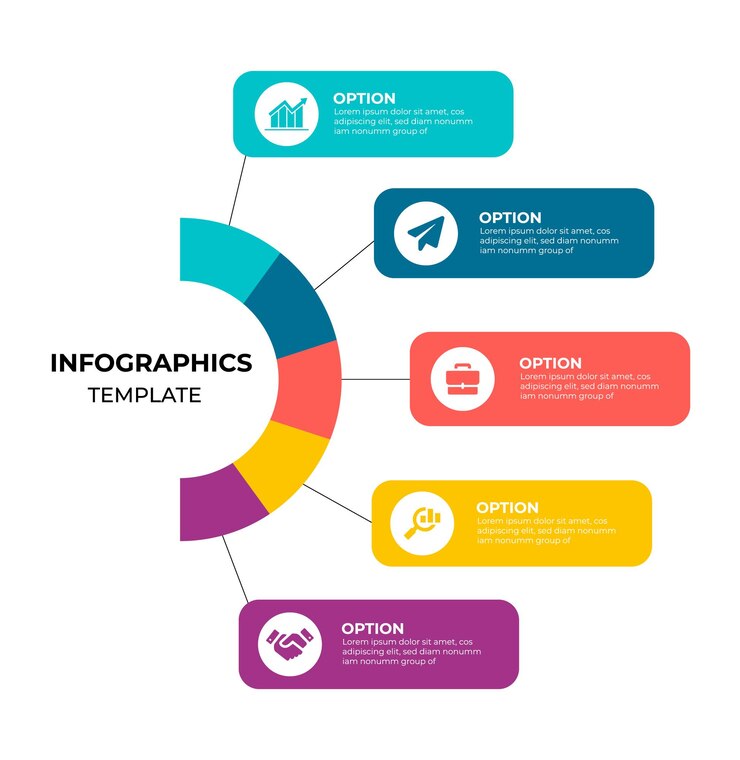 Templat desain infografis