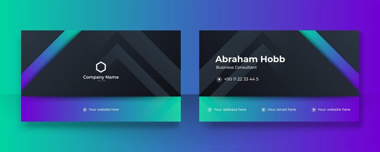 Vector templat desain kartu nama bisnis penuh warna yang kreatif dan modern desain latar belakang kartu nama bisnis mewah dan elegan dengan garis gelombang geometris abstrak sederhana yang trendi ilustrasi vektor