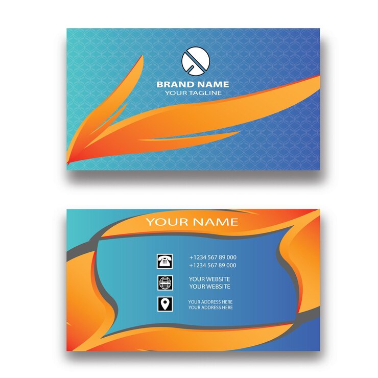 Vector templat desain kartu nama modern
