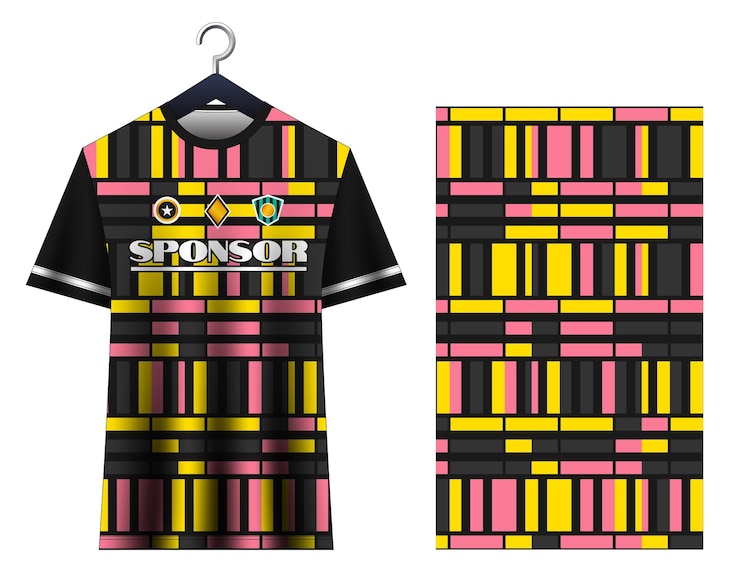 Vector templat desain kaus olahraga jersey sepak bola