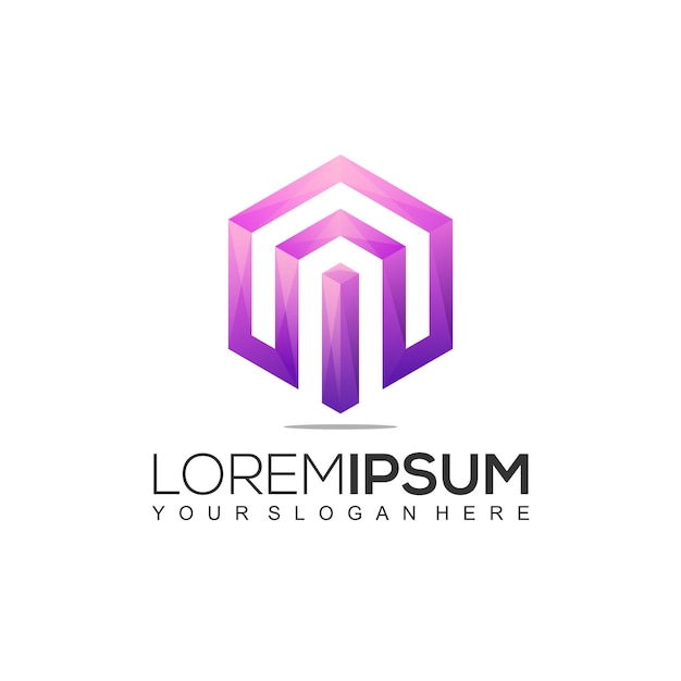 Templat Desain Logo Konstruksi Rumah