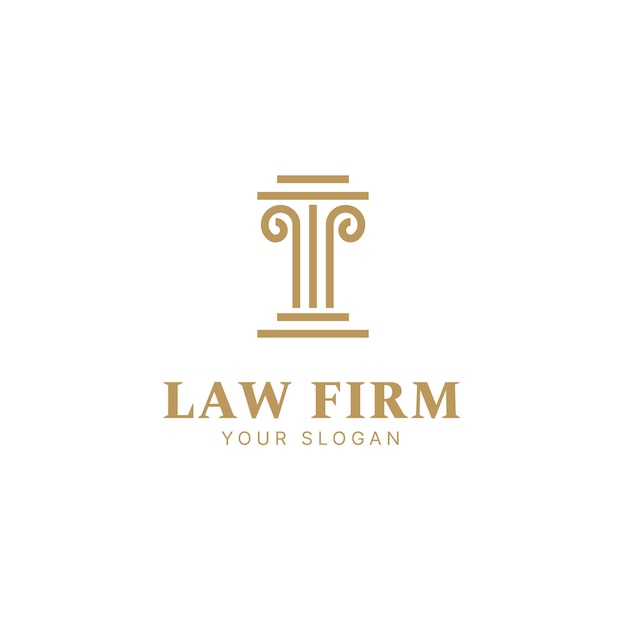 Templat desain logo pengacara logo keadilan firma hukum logo hukum