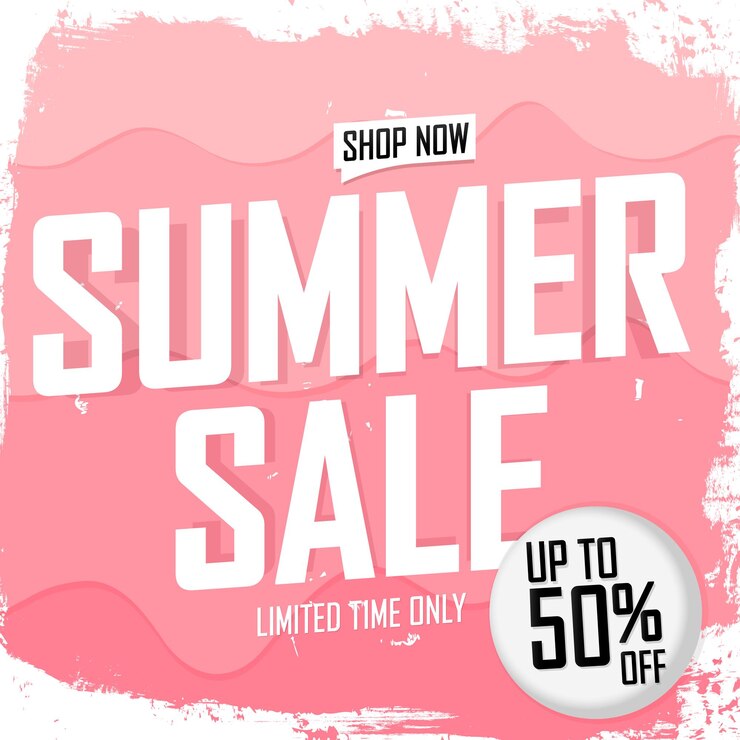 Vector templat desain poster diskon 50% penawaran musim panas