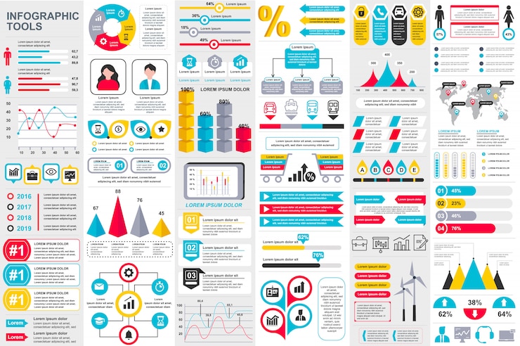 Vector templat desain vektor elemen infografis