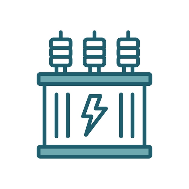 Templat desain vektor ikon transformer sederhana dan bersih