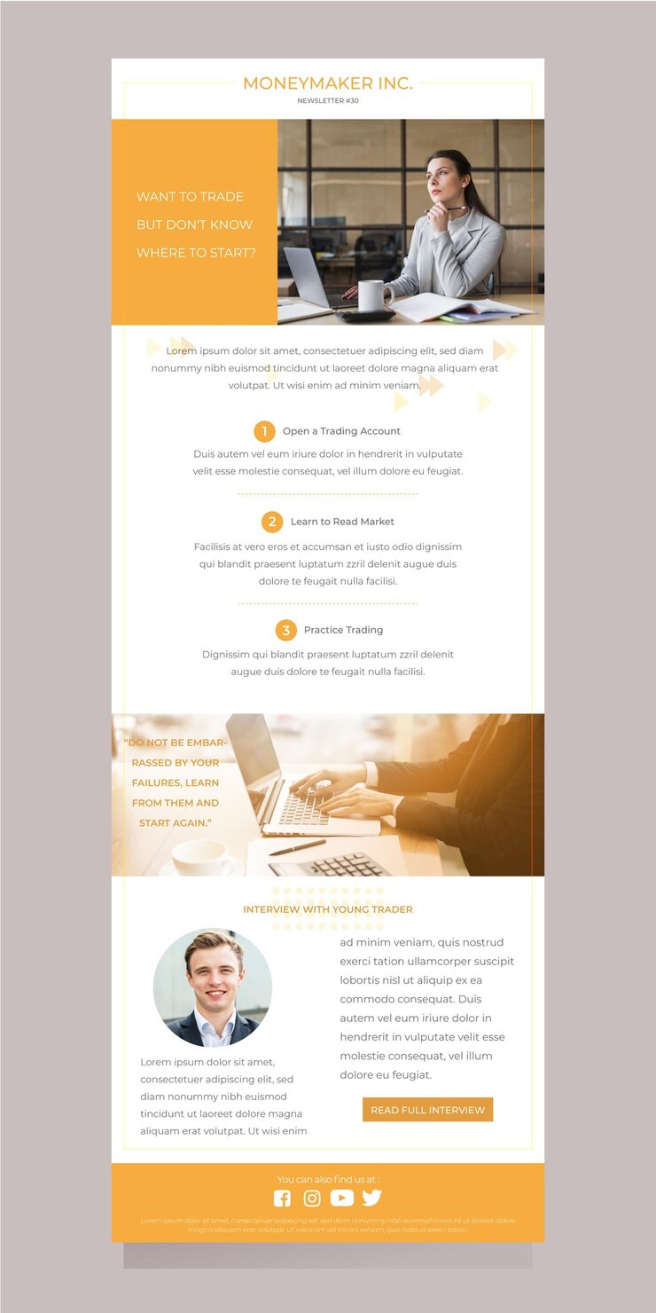 Vector templat email blogger