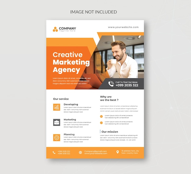 Templat flyer pemasaran digital Modern Bisnis