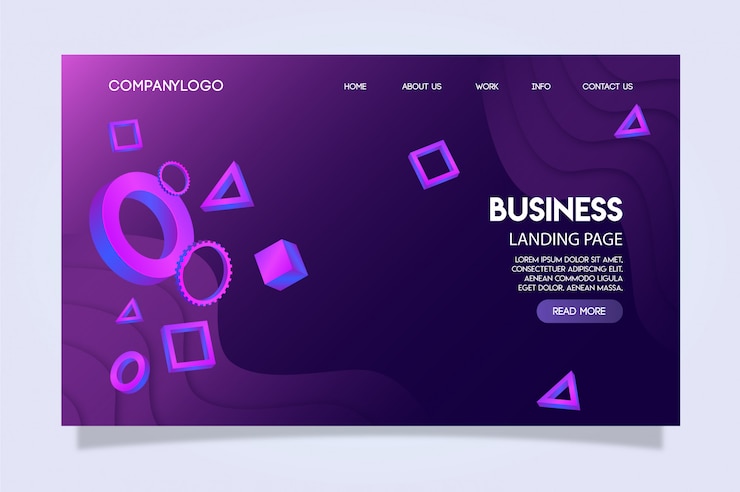 Vector templat halaman arahan bisnis