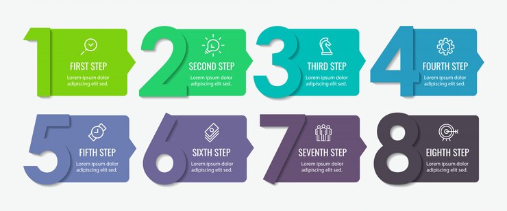 Vector templat infografis