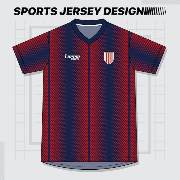 Templat Jersey Sepak Bola Desain Olahraga