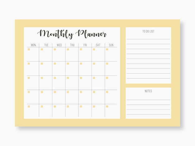 Templat kalender perencana bulanan
