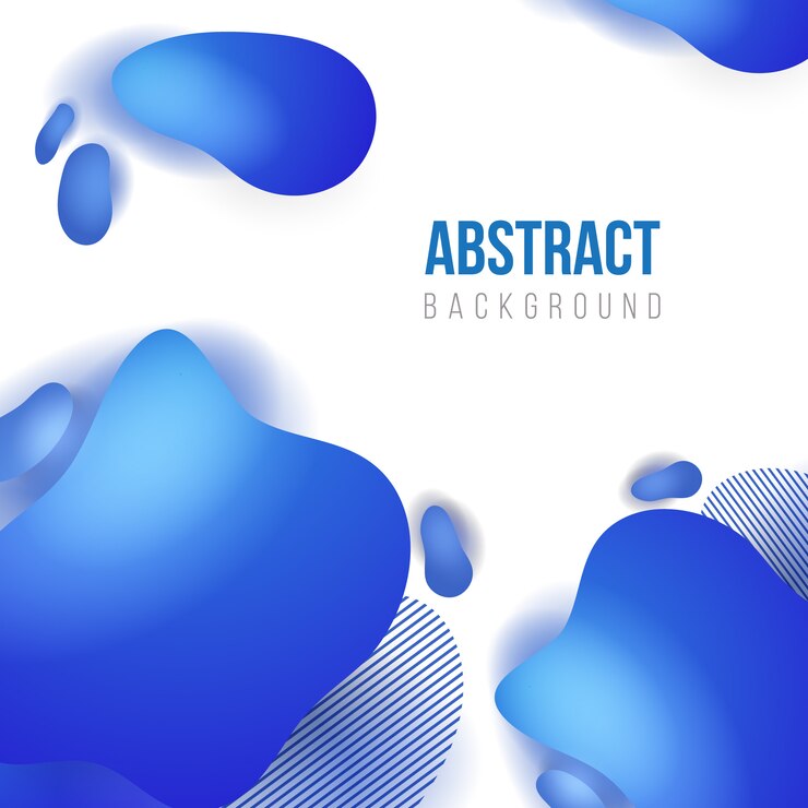 Vector templat latar belakang cairan biru abstrak