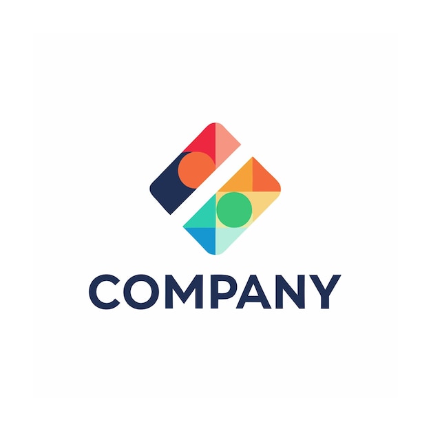 Templat logo bisnis kreatif tipe minimalis