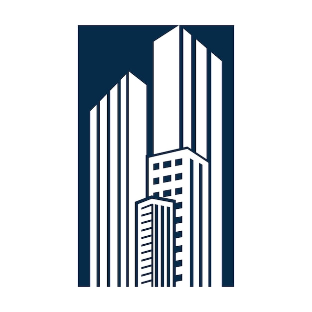 Templat Logo Bisnis Real Estat Vektor Logo Pengembangan Properti Bangunan dan Konstruksi