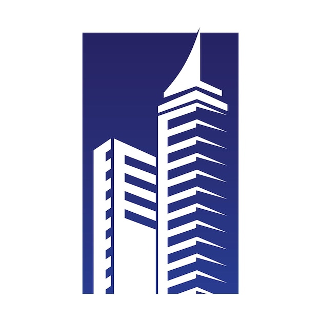 Templat Logo Bisnis Real Estat Vektor Logo Pengembangan Properti Bangunan dan Konstruksi