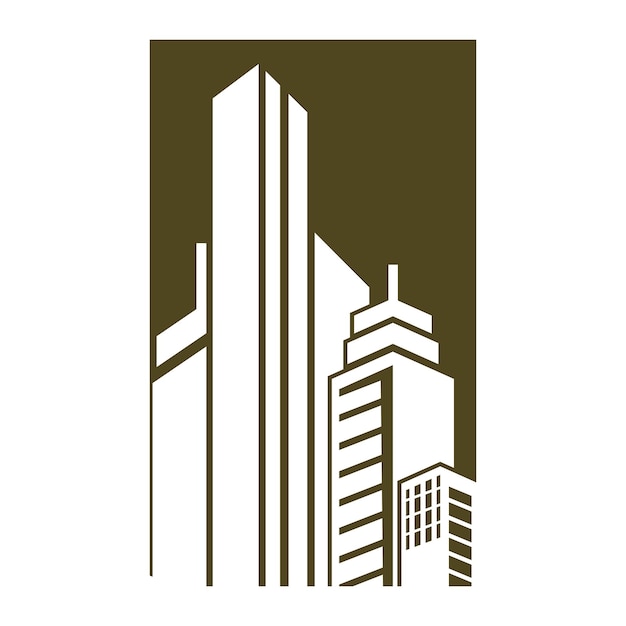 Templat Logo Bisnis Real Estat Vektor Logo Pengembangan Properti Bangunan dan Konstruksi