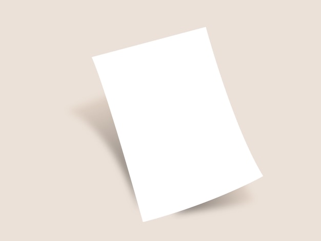 Templat mockup kosong lembar kertas A4