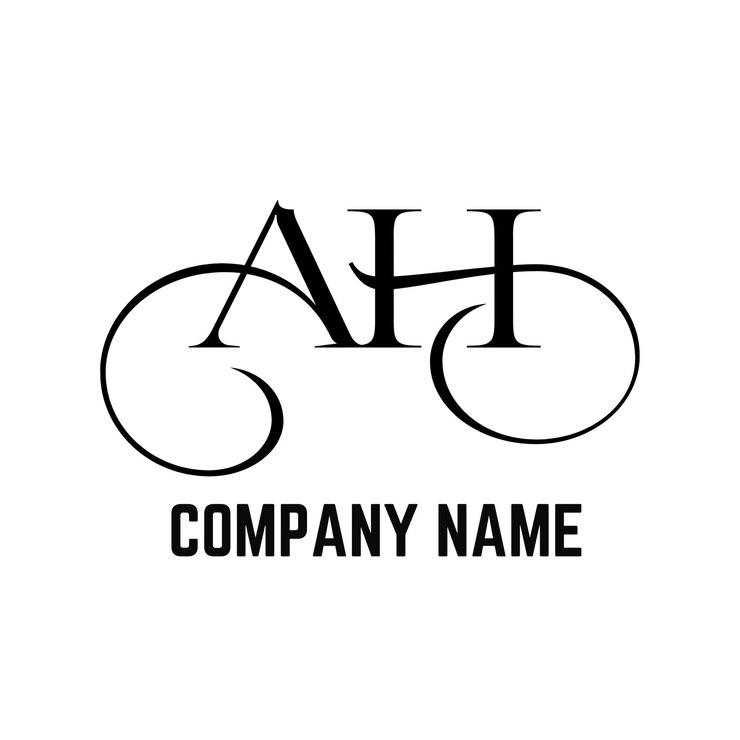 Vector templat monogram logo vektor abstrak ag