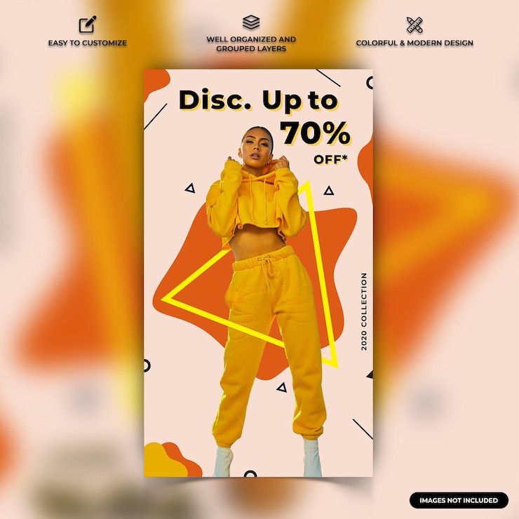 Vector templat posting instagram media sosial penjualan fashion