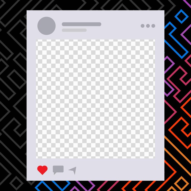 Vector templat postingan instagram kreatif dengan latar belakang geometris