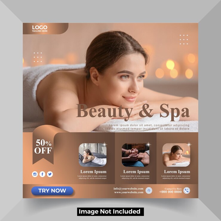 Templat postingan media sosial salon kecantikan