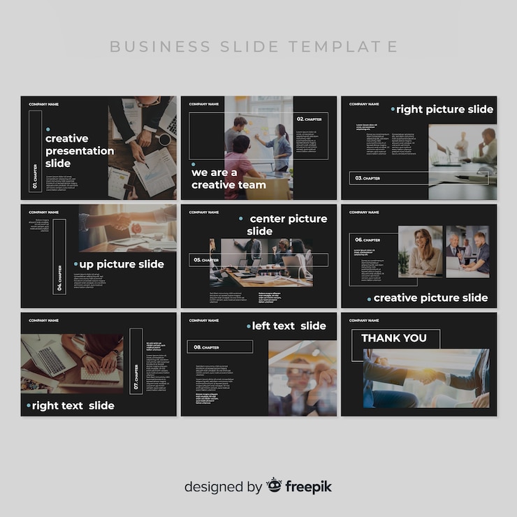 Vector templat presentasi slide bisnis
