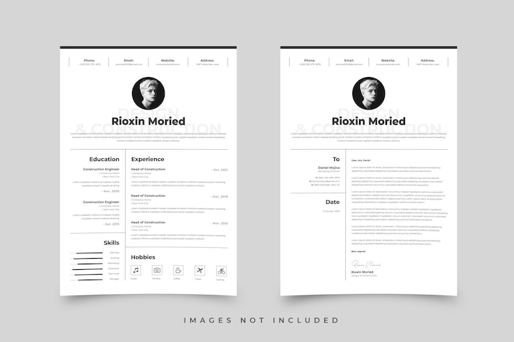Vector templat resume