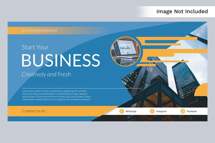 Vector templat spanduk bisnis geometris 1