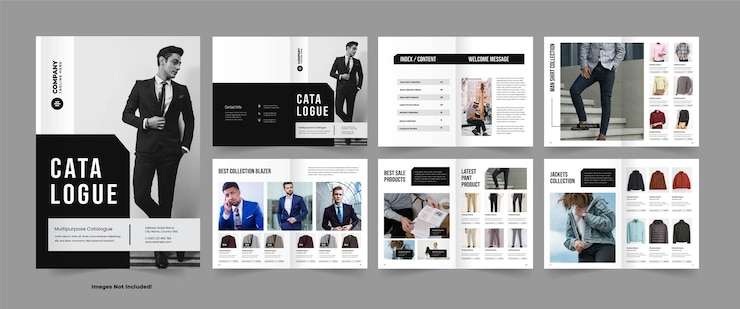 Vector templat tata letak katalog produk