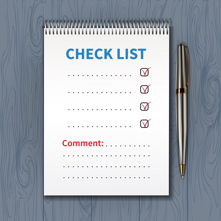 Template check list