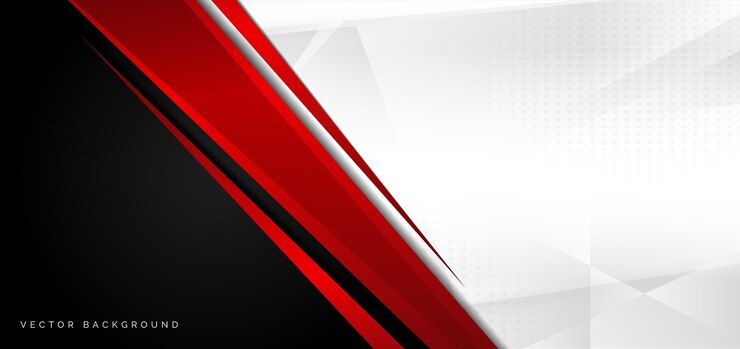 Template corporate banner concept red black grey and white contrast background