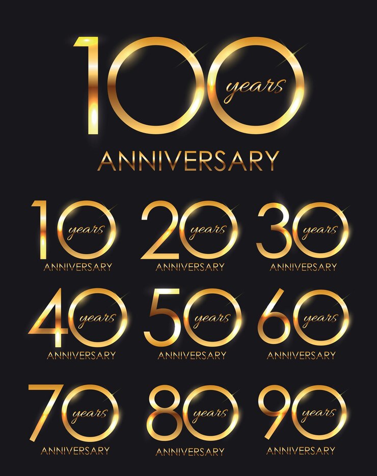 Template Logo Set of Anniversary Vector Illustration