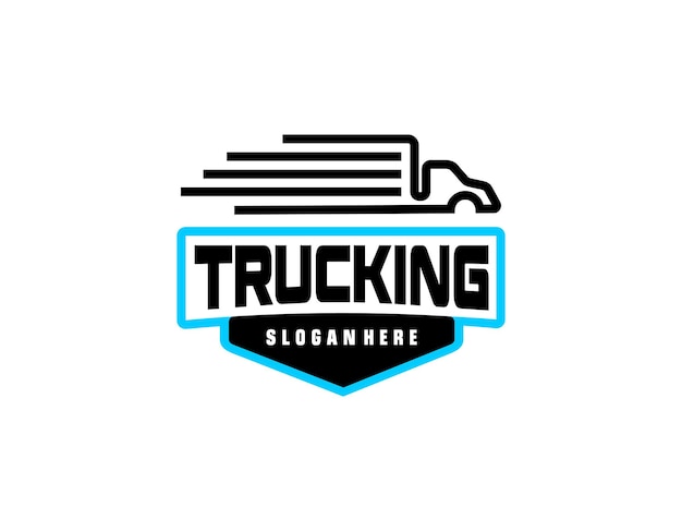 template of truck logo cargo delivery logistic