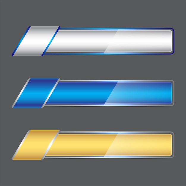 template shiny gradient lower third nameplate label