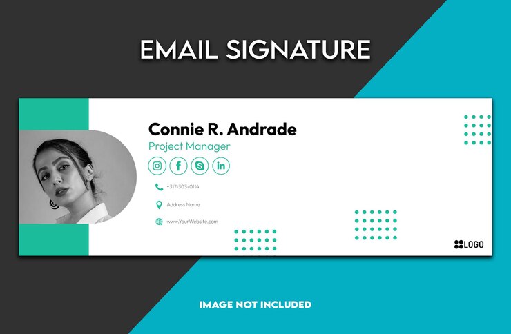Vector template tanda tangan email