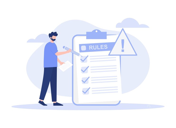 Terms and conditions privacy policy legal notice corporate rules Modern vector flat illustration