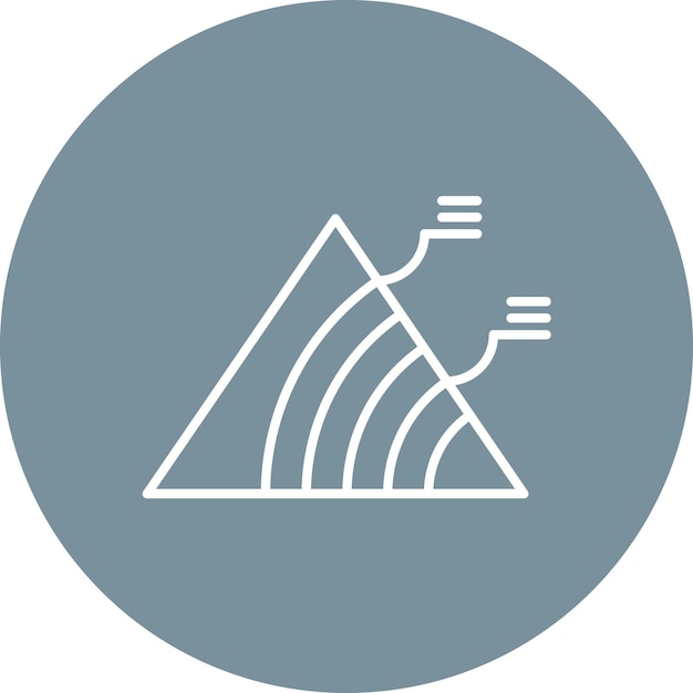 Ternary Contour Plot icon vector image Can be used for Infographic