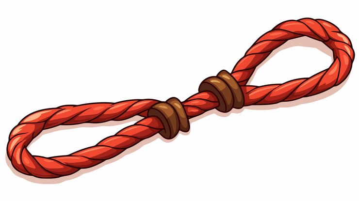 Vector tether rope vector icon cartoon illustration
