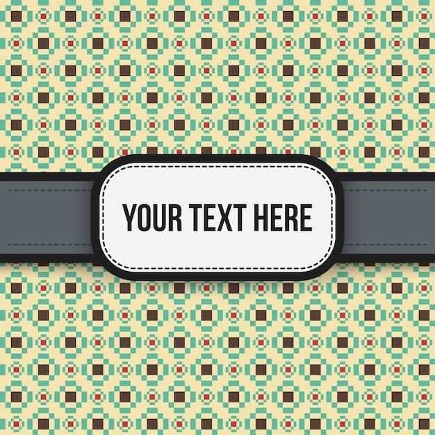 Text background with colorful pixelated pattern. Useful for presentations, advertising and web design.
