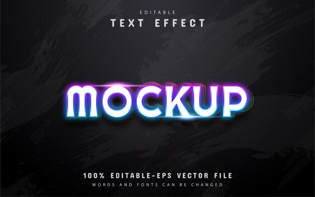 text, colorful neon style text effect
